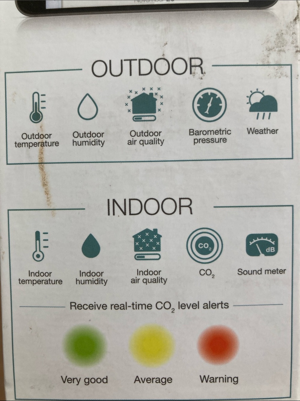 Netatmo Weather Station Indoor Outdoor w/ Wireless Outdoor Sensor - Picture 5 of 6